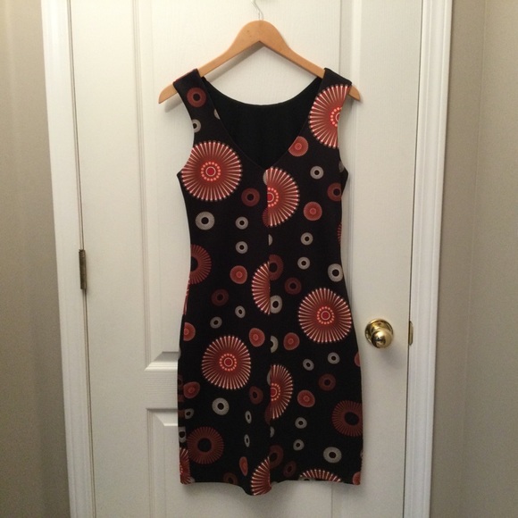 Smashed Lemon Art Deco Sleeveless Dress Size 8 - Picture 2 of 8